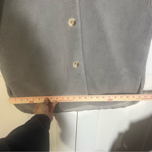 Rebecca Minkoff Long Sherpa Teddy Coat Gray Size Small Suede Lined NWT Shacket - Picture 4 of 12